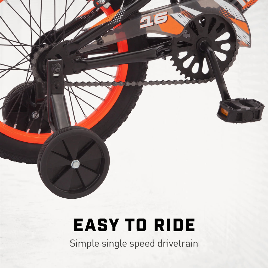 16" Mutant Kid'S BMX Bike, Ages 3 - 5, Black & Orange