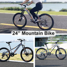Load image into Gallery viewer, Meghna 24 in Mountain Bike Aluminum Alloy Frame 7 Speed Bicycle for Unisex Students